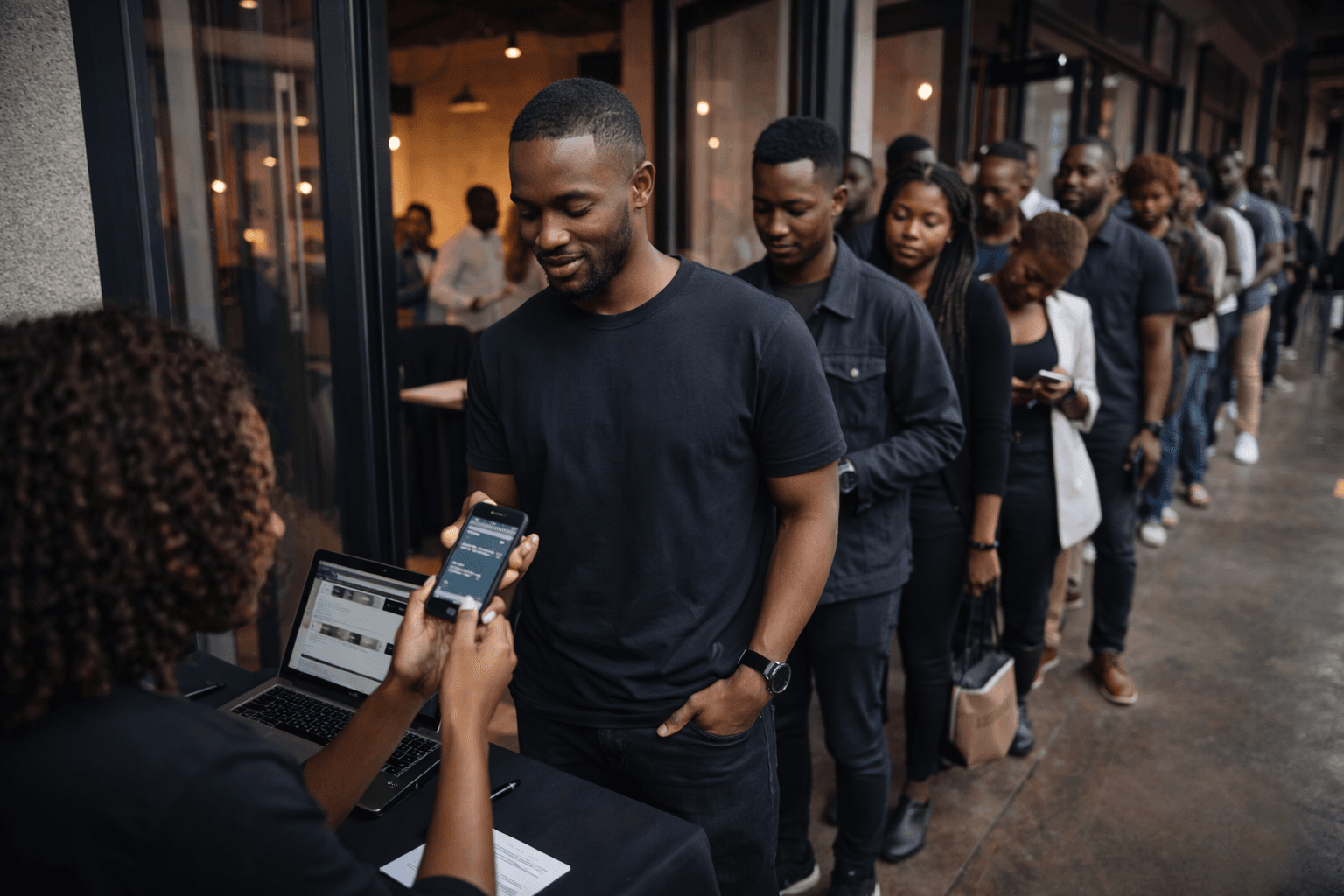 EventSlot walk-in check-in page